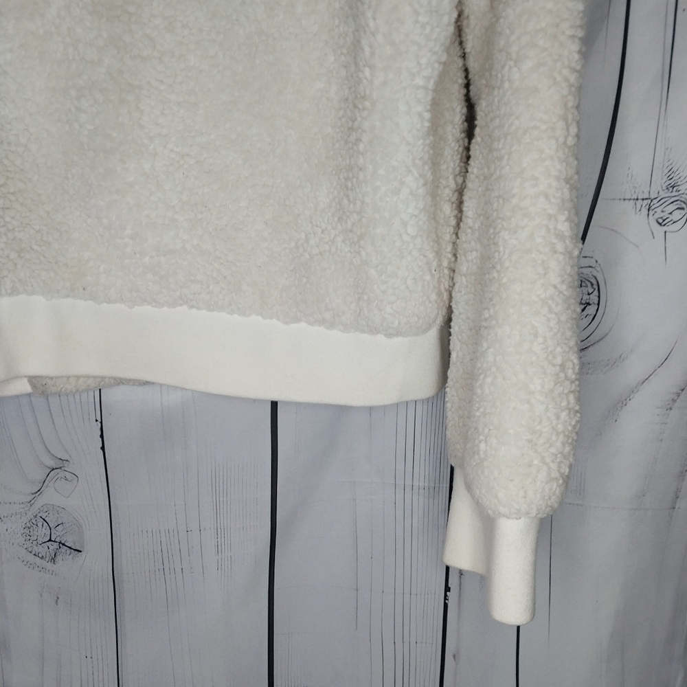 J.Crew Mercantile Fuzzy Teddy Sherpa Cozy Bomber Jacket - Picture 7 of 10